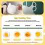 Wohlstand Egg Boiler,Cuiseur à Oeufs Big Boiley 13.3 * 15.7 * 15.7cm, Micro-Ondes Boiler Rapid Egg Cooking Appliances,4 Oeufs