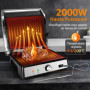 Aigostar Grill Panini, Grille-pain à Sandwich Avec Sonde Alimentaire, Plaques Antiadhésives Amovibles, Grill électrique, 2000W, 