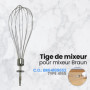 Anakel Home Accessoire Batteur Fouet BR64189652 Compatible avec le mélangeur Braun MR6500M | Tiges métalliques, 200 x 4 mm