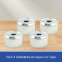 Hostelnovo - Lot de 4 Cendriers à Eau avec Couvercle - Accessoire fumeur Anti-odeurs et Anti-fumée - Dimensions 9 x 7 cm - Porta