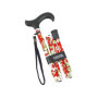 KMINA - Canne de Marche Femme, Pliante et Réglable, Luxe, Fleur, Aluminium (Pliage Rouge) - KMINA Pro