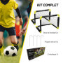 Dunlop Cage de Foot 50 x 44 x 44 cm - Ensemble de 2 Buts de Foot - Mini But Pliable - Kit Entrainement Football pour Enfants et 
