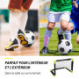 Dunlop Cage de Foot 50 x 44 x 44 cm - Ensemble de 2 Buts de Foot - Mini But Pliable - Kit Entrainement Football pour Enfants et 