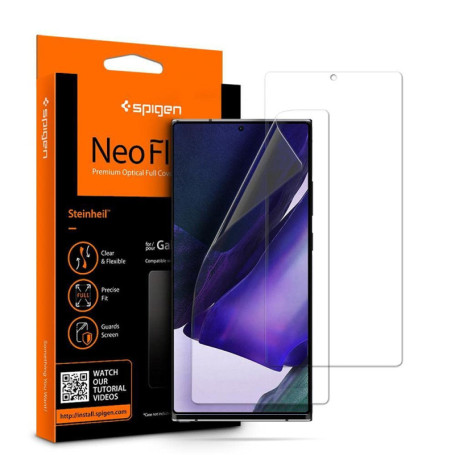 Spigen, 2 Pièces, Protection écran pour Samsung Galaxy Note 20 Ultra, NeoFlex, Résistant aux Rayures, TPU Film, Liquid Installat