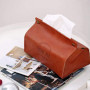 Porte-mouchoirs en Cuir PU Originalité Boîte à Mouchoirs Distributeurs de mouchoirs Organisateur de Mouchoirs de Bureau pour Sal