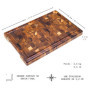 Erreke Planche a Decouper Bois, Bois de Teck End Grain, Couper Servir Viande Fromage Pain, Grande Planche à Découper, 44 x 29.5 