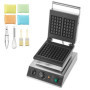 VEVOR Gaufrier Commercial 2000 W, Appareil à Gaufres Belges Rectangulaires Capacité 2PCs, en Acier Inoxydable, Antiadhésif, avec