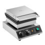 VEVOR Gaufrier Commercial 2000 W, Appareil à Gaufres Belges Rectangulaires Capacité 2PCs, en Acier Inoxydable, Antiadhésif, avec