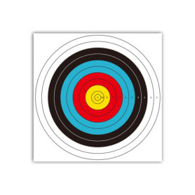 Cibles de tir à l'arc 40 cm x 40 cm Norme Internationale 10 Anneaux en Papier cibles 30 pièces