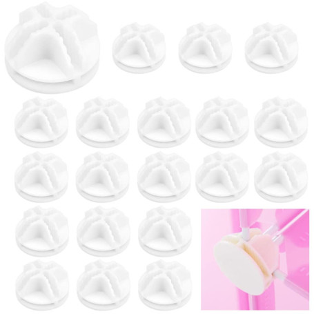 LANSKYLAN 20 Pcs Connecteur en Plastique de Cube Connecteurs Cubiques en Plastique Clip Organisateur Modulaire en Rainure Croisé