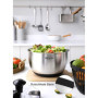 Peclio Grande essoreuse à salade en acier inoxydable 18/10 de 4,5 l avec couvercle transparent, fond antidérapant – Spinner à sa