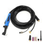ELCAN Torche à souder TIG SR26V avec gâchette de 4 mètres avec connecteur 35-50 installé et connecteur 10-25 supplémentaires, pi