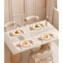 Zaxiva Lot de 6 Sets de Table Bohème, Tapis de Repas en Herbe Tissés à la Main aux Couleurs Primaires et Set Table Tissu en Coto