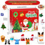 Chennyfun Calendrier de l'Avent de Noël 2024, Compte à Rebours Noël avec 24 Peluche Mignonnes, Décorations De Noël, Cadeaux d’An