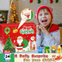 Chennyfun Calendrier de l'Avent de Noël 2024, Compte à Rebours Noël avec 24 Peluche Mignonnes, Décorations De Noël, Cadeaux d’An
