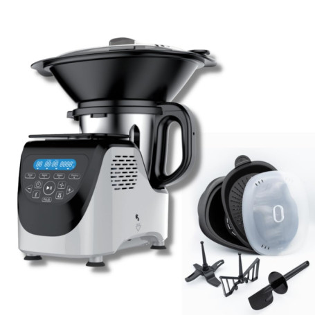 Robot de cuisine Chef O Matic Kitchen Robot, 1000 W, 3 L, 3 500 tr/min, plusieurs accessoires, 10 vitesses, robot multifonction,