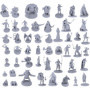 Lot de 50 figurines uniques de RPG fantastiques pour Donjons et Dragons, jeux de rôle Pathfinder, non peints, parfaits pour D&D