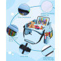 FAOKZE Plateau Voiture,Plateau de Siège de Voiture,Plateau Amovible,Plateau de Voyage pour Enfant,avec Cahier D'autocollants,de 