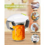 LEAZZLE Ouvre-bocal électrique - gadget de cuisine solide et robuste pour bocaux scellés - ouvre-bocal automatique mains libres 