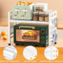 ZLPBAO Support de Four à Micro-Ondes Extensible avec 6 Crochets, Grille pour Four Micro-Ondes Étagère à Micro-Ondes Extensible S