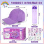 BEYAOBN Cadeaux pour Filles DIY Casquette de Baseball et Bouteille d'eau, Kit de Bricolage pour Enfants avec Sticker Licorne Str