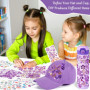 BEYAOBN Cadeaux pour Filles DIY Casquette de Baseball et Bouteille d'eau, Kit de Bricolage pour Enfants avec Sticker Licorne Str