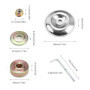 SPRHR 10 Pièces Detachees Debroussailleuse, Kit Ecrou Tete Debroussailleuse Universelle, Kit Fixation Ecrou Lame Boîte, pour Pie