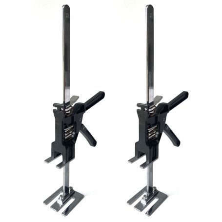 Lève-Plaques Manuel, Lot de 2 Labor Saving Leve Meuble Cric Outil, Système de Nivellement des Carreaux Outil de Prise de Main 48