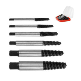 Extracteur de Vis, 6 Pièces Kit Extracteur de Vis Cassée, Tourne a Gauche Extracteur de Boulon avec Boîte de Rangement, Extracte
