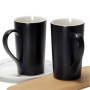 Grandes tasses à café de 20 oz / 600 ml, Smilatte M007 tasse en céramique haute plate avec poignée pour papa homme, lot de 2, no