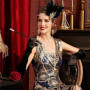 5 Pièces Accessoire Année 20 Femme, Accessoires Gatsby Costume Set, Accessoires Charleston Année 20, avec Flapper Bandeau, Gants