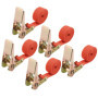 5 Pièces Sangle A Cliquet, Sangles à cliquer 25 mm x 2 m, Charge Maximale 900 kg, Sangles d'arrimage Convient aux Remorques,Cami