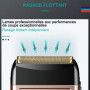 VGR 331 Rasoir Double Feuille pour Homme, Rasoir Électrique de Voyage, Rasoir Portable pour Barbe et Visage, Recharge USB, Longu