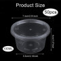 Lot de 50 Petit pot à Sauce en Plastique avec Couvercle, 100ml Contenants, Boîtes de Alimentaires, conservation bébé, Passe au M