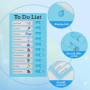 To Do List pour Enfants – Lot de 4 Planchettes de Planification 20x12 cm avec 20 Fiches Réutilisables, Tableau Routine Enfant de