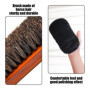 Lot de 4 brosses à chaussures en crin de cheval, brosse à bottes en crin de cheval, brosse de polissage brillante, brosse à chau