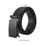 KRYMSON Ceinture Sans Trous Pour Homme - Cuir Noir Avec Boucle Automatique - Réglable Pour Costume