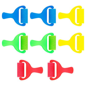 CHROMACRAFT Pinceaux À Rouleau en Éponge, Pinceaux À Manche en Plastique, Outils De Peinture, Accessoires De Peinture pour Enfan