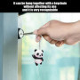 Porte-Clés Panda 2 Pièces, Porte-Clés De Dessin Animé Mignon, Porte-Clés Cadeaux, Porte-Clés Créatifs, Décorations Amusantes