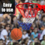 Lot de 4 filets de basket-ball professionnels, portables, convient pour les terrains de sport scolaires, les sports de basket-ba