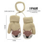 COACOM 1 Paire de Gants pour Bébé, Moufles d'hiver Tricotées avec Cordon, Moufles pour Tout-petits Animaux Moufles Épaissies, Ga