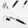Lot de 4 stylets pour écran tactile avec 1 étui à crayons. Stylet pour écran tactile intelligent, mini stylo à bille, porte-clés