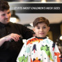 1 cape de coiffeur pour enfant, accessoire de coiffure, réglable, petit dinosaure, convient aux garçons et aux filles., multicol