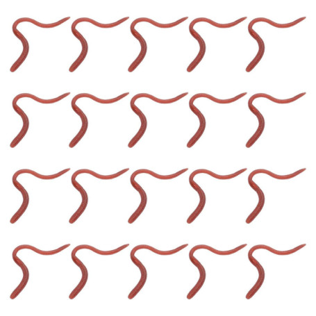 OAOSDH 20 Morceaux De vers Simulés, vers De Terre Artificiels Doux Et Élastiques, Accessoires De Farce, Jouets Personnalisés, De