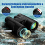 Jumelles 25X60 Jumelles Adultes Puissante étanches pour l'observation des Oiseaux Jumelles Adultes 60mm Grande Oculaire Antibuée