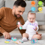 Hochet de Dentition Ensemble, Bébé Jouets Sensoriels Secouer et Attraper, Musicaux Infantile Nouveau-Né Éducatifs Précoce Animau
