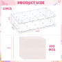 Szaboviktoria Lot de 2 Supports à Sucettes Transparents En Acrylique Avec 100 Bâtonnets Pour Cake Pops, PréSentoir à Cake Pop, B