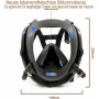 Masque respiratoire réutilisable complet pour le visage, masque à gaz, masque intégral avec filtre, masque industriel anti-pouss