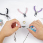 Fousenuk 4 Pièces Pinces, 4,5 pouces, Pinces à Bijoux/à Becs Aiguilles, Coupe-fil, pour Trousse Outils de Fabrication de Bijoux 