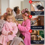 Relota Lot de 47 Bigoudis Cheveux Court, Gros Auto-Adhésifs Rouleaux à Cheveux, Hair Rollers Sans Chaleur, Pinces à Bec de Canar